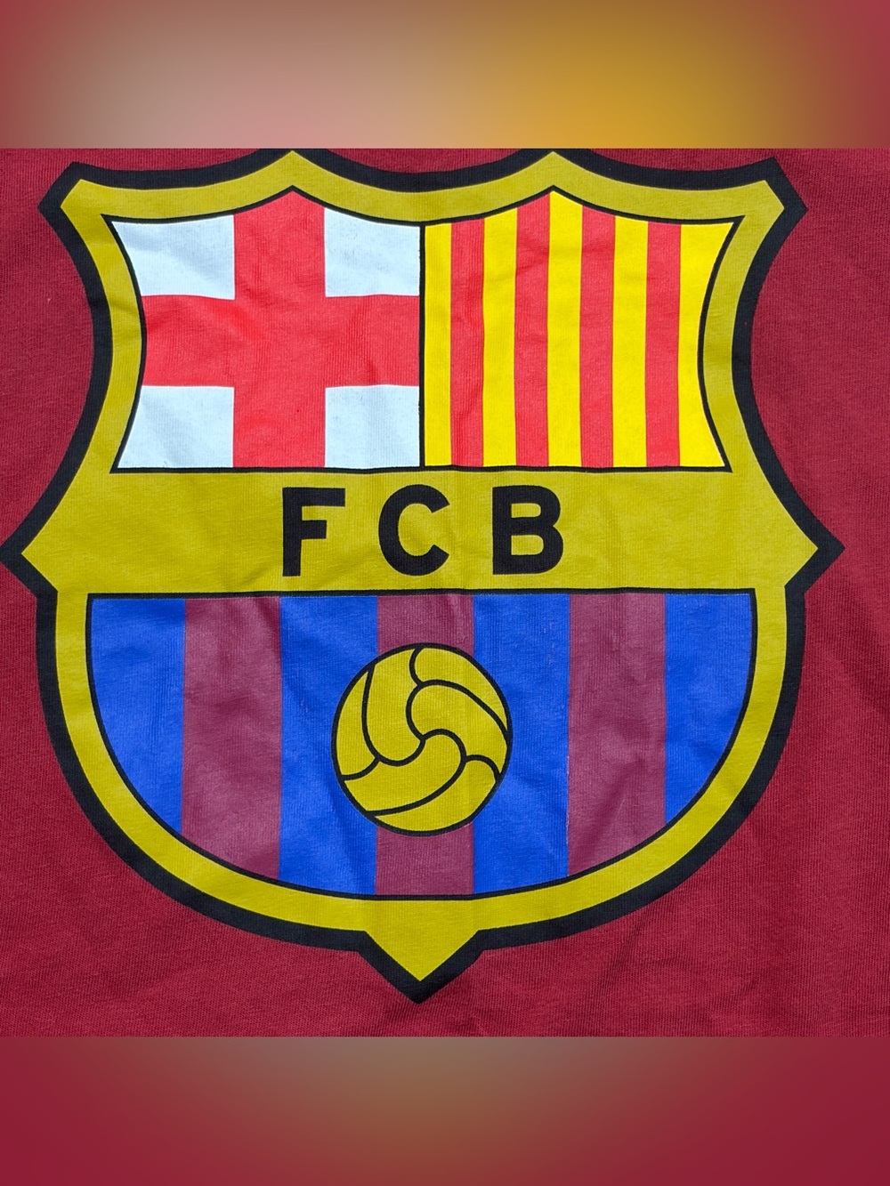 Nike FC Barcelona FCB Shield Graphic Garnet Soccer T-Shirt sz Large futbol - Picture 2 of 7
